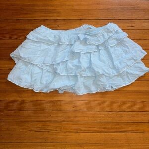 NWT American Eagle Outfitters Light Blue Ruffled Tiered Skirt